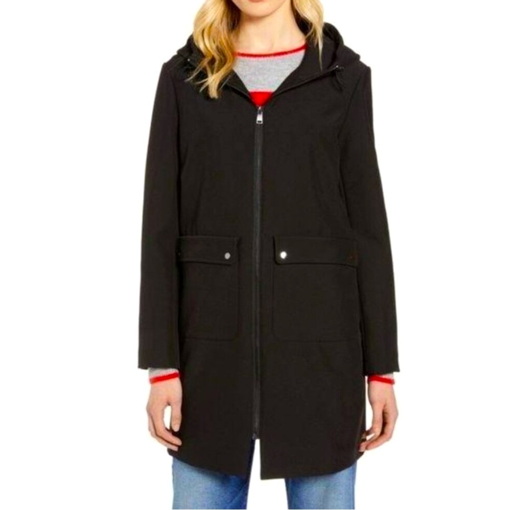 HALOGEN black rain trench coat